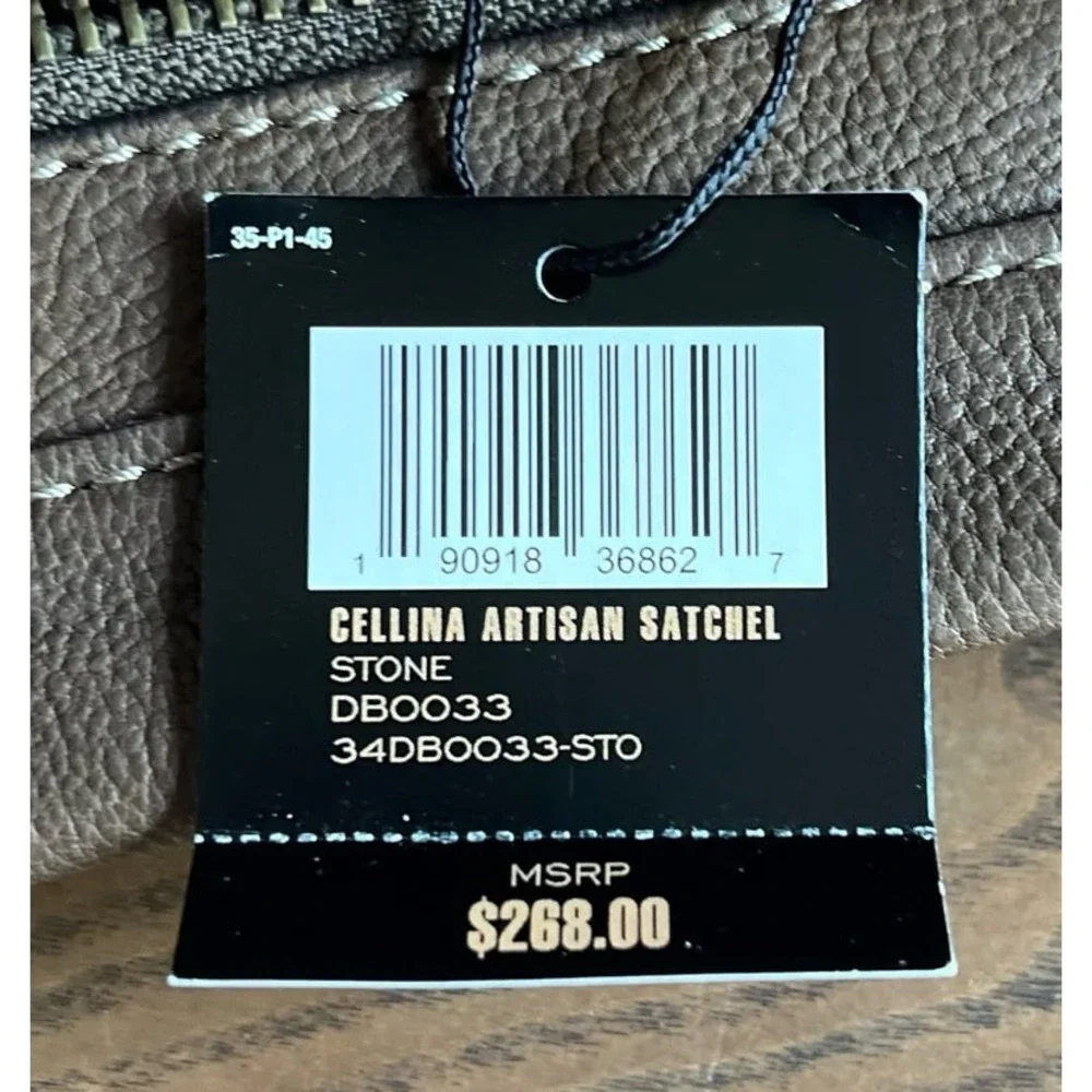 Frye & Co Sellina Artisan Satchel Stone Leather NWT